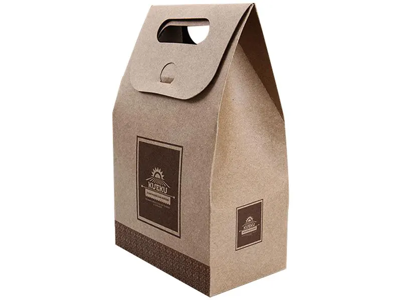 Custom Logo Kraft Takeout Food Packaging Sharp Bottom Bubble Egg Waffle  Paper Bag - China Paper Bag, Take Away Bag