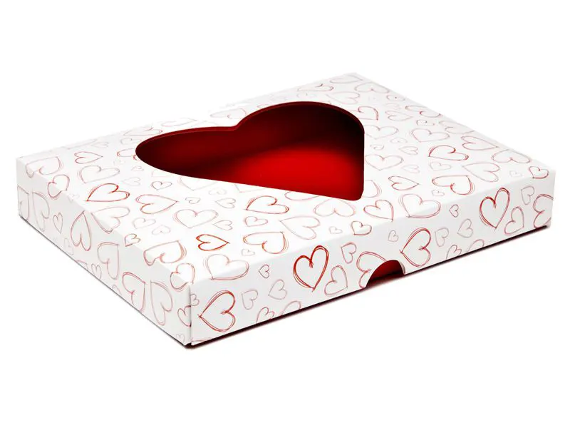 Gold Window Heart Shaped Candy Boxes